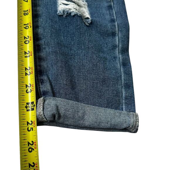 Shein Blue High Rise Ripped Jeans Ankle Jeans Women's Size XS | 33-23-2 - Picture 5 of 5